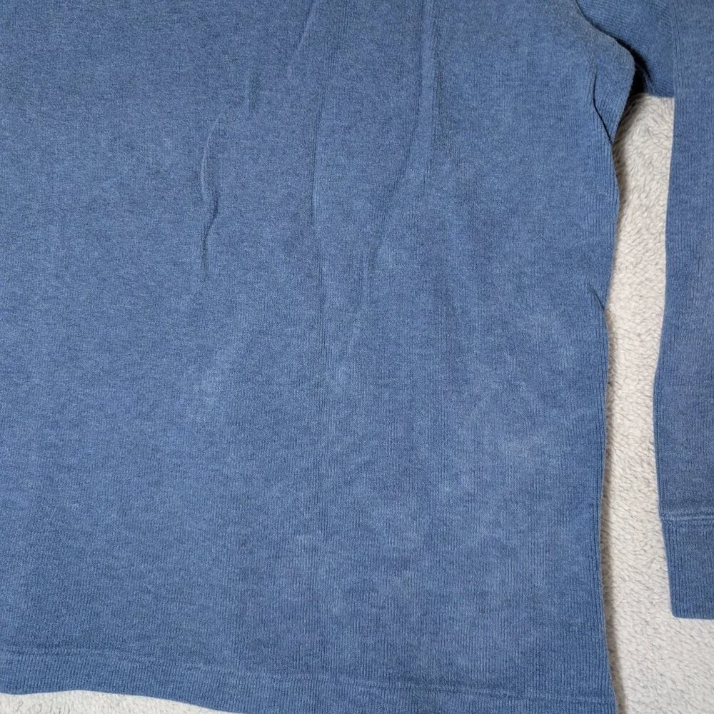 Ralph Lauren Polo Sweater Men XXL Blue 1/4 Zip Pony Pullover Preppy *Fits Small*